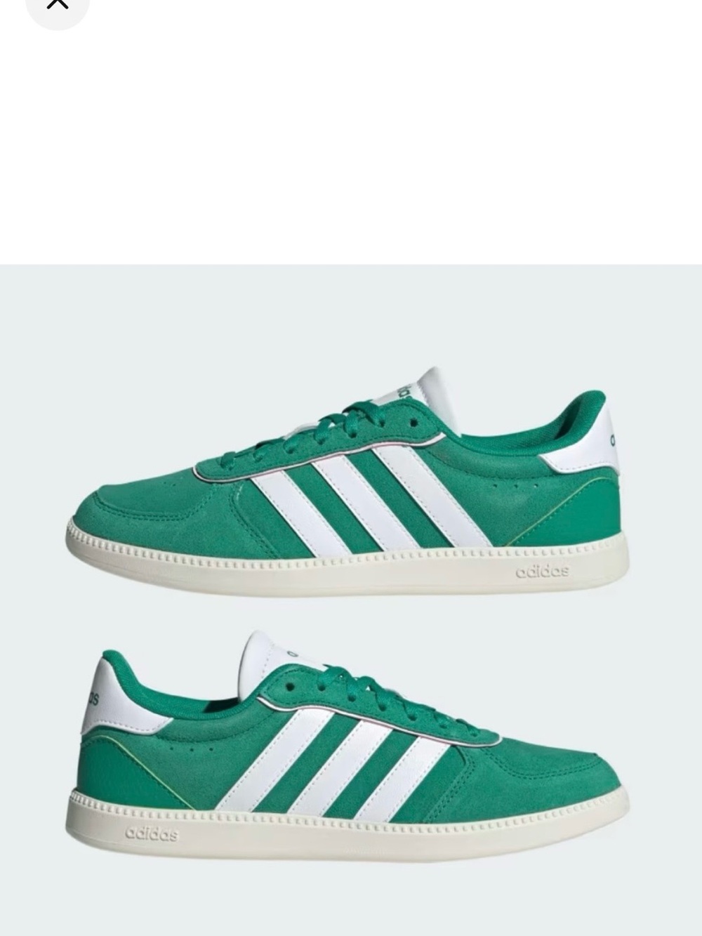 Adidas Women's Breaknet Sleek Shoes Court Green / White / Clear Pink Sz 9 - Picture 6 of 7